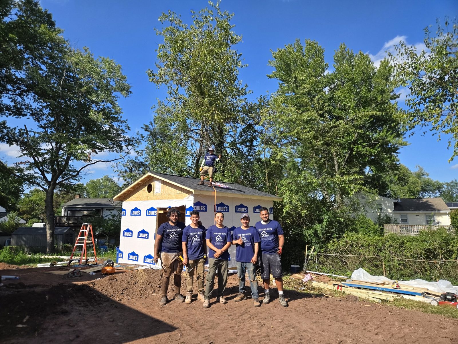 Home addition under construction, Northern Virginia