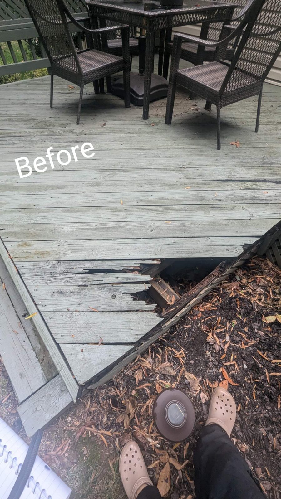 Old deck before replacement, Northern Virginia