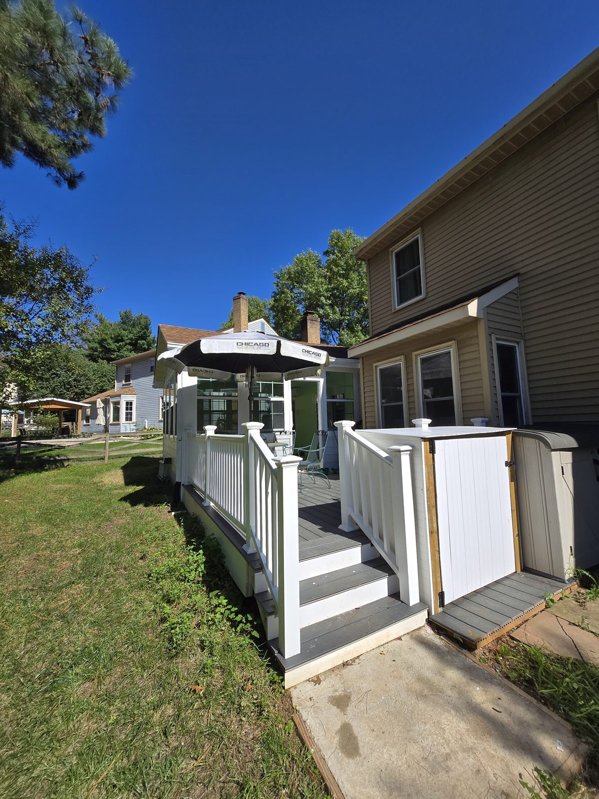 Sunroom addition with full-height windows, Northern Virginia