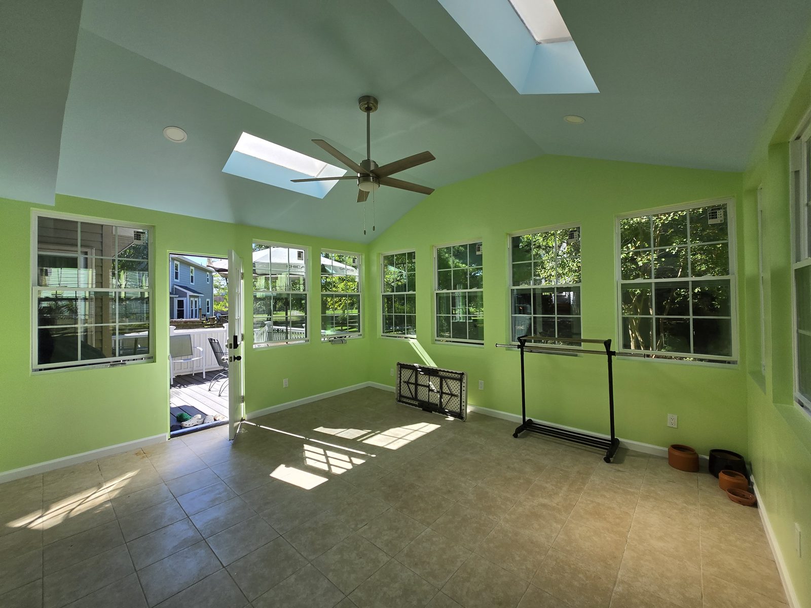 Sunroom interior with natural light, Fairfax County VA